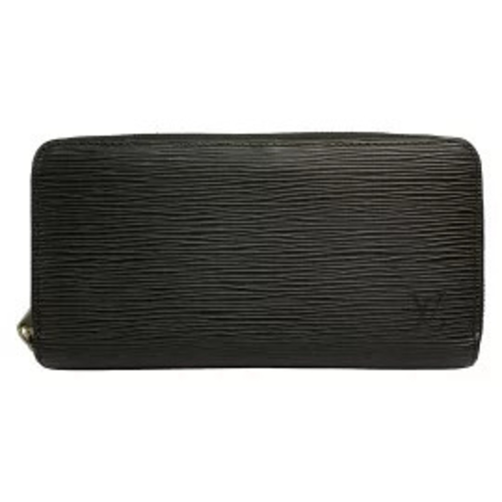 LOUIS VUITTON Zippy Wallet Long Noir Black Leather Cowhide